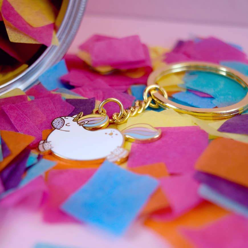 magical unicorn keychain & gift wrap set - the salty hive