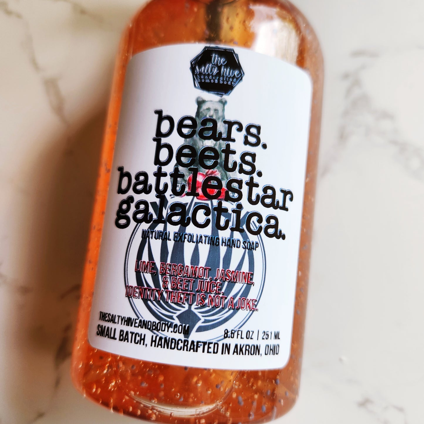 bears. beets. battlestar galactica. exfoliating hand soap - the salty hive
