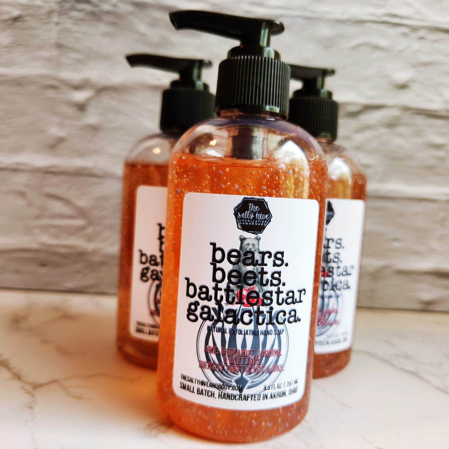 bears. beets. battlestar galactica. exfoliating hand soap - the salty hive