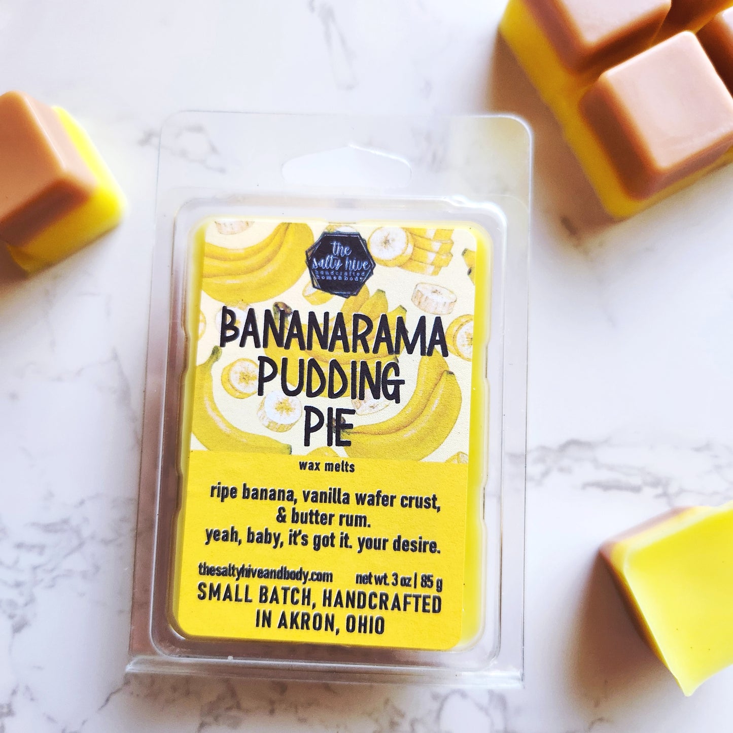 bananarama pudding pie wax melts - the salty hive