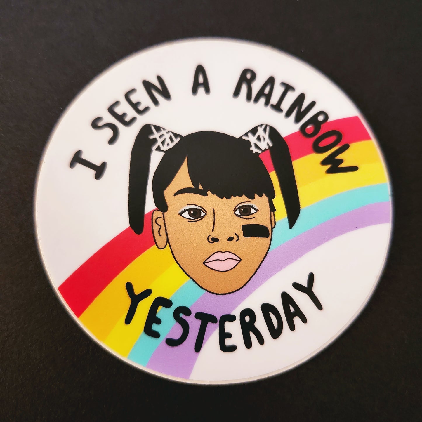 seen a rainbow vinyl sticker