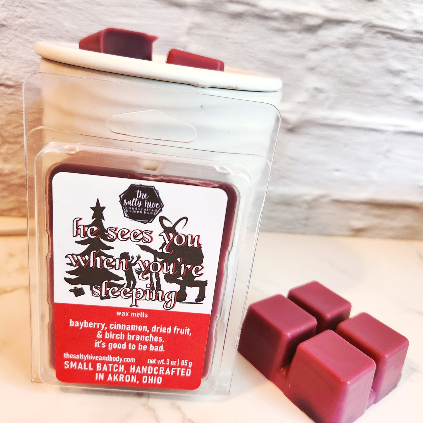 he sees you when you're sleeping wax melts - krampus inspired