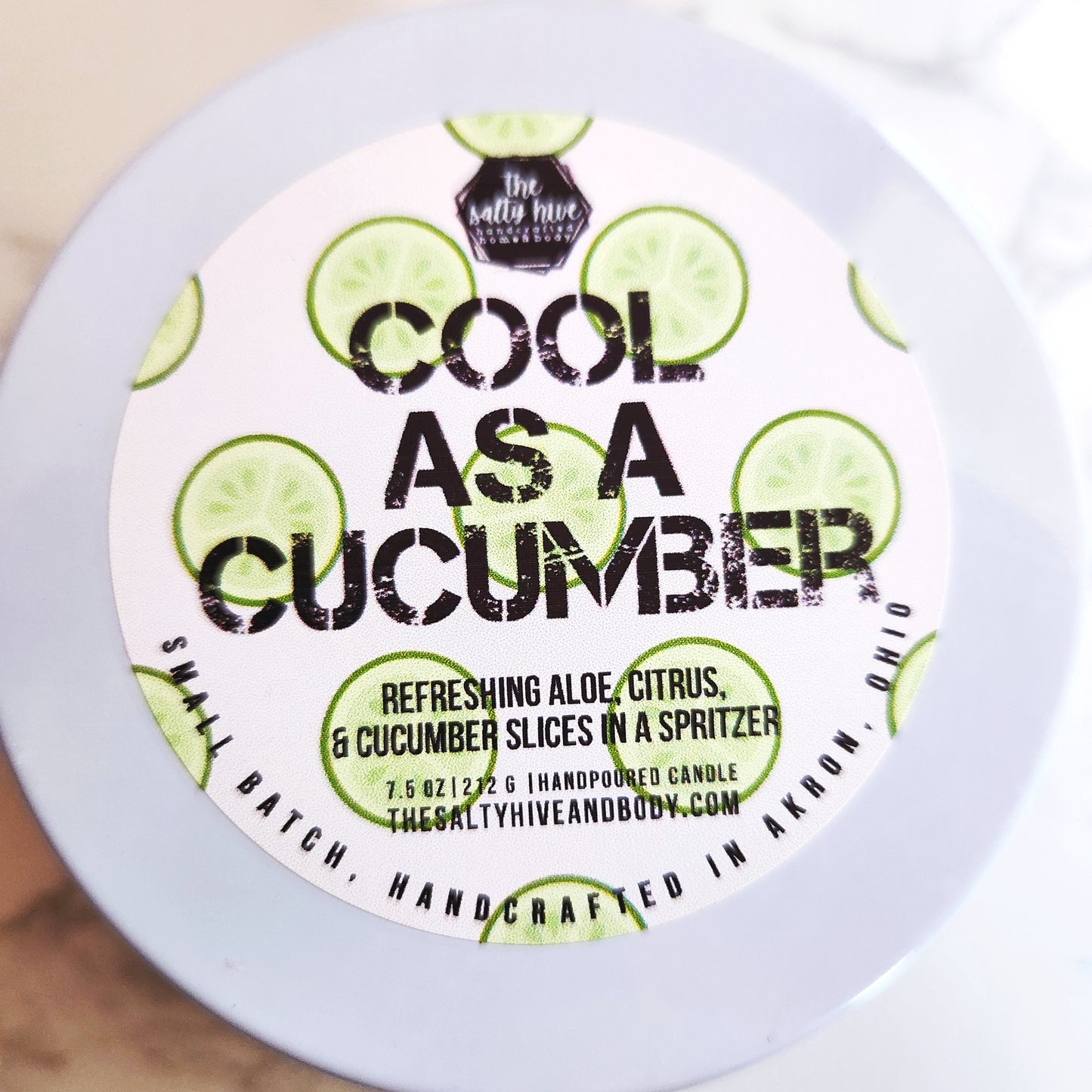 cool as a cucumber candle