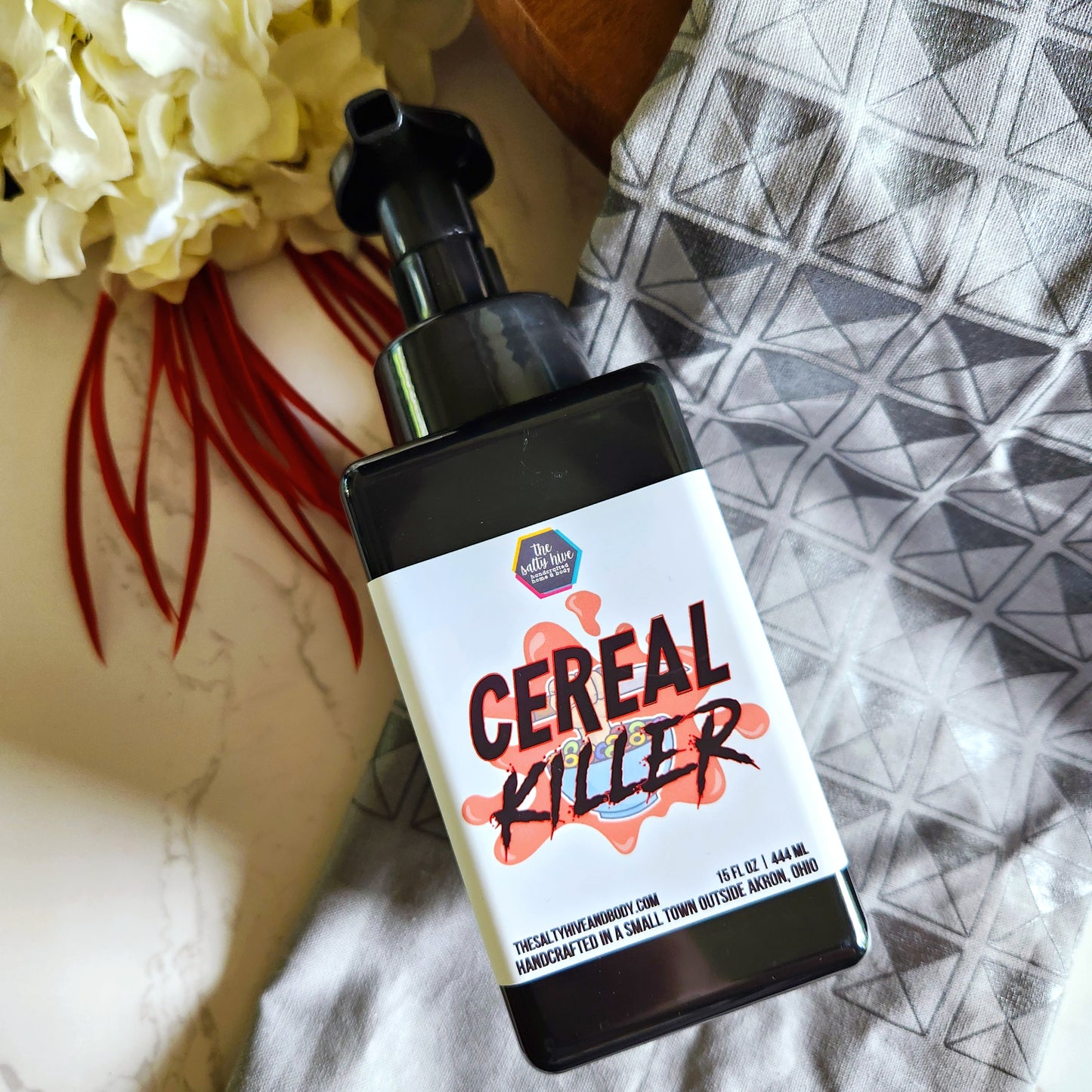 cereal killer foaming hand soap - fruit loops fruity pebbles - the salty hive - true crime - funny soap