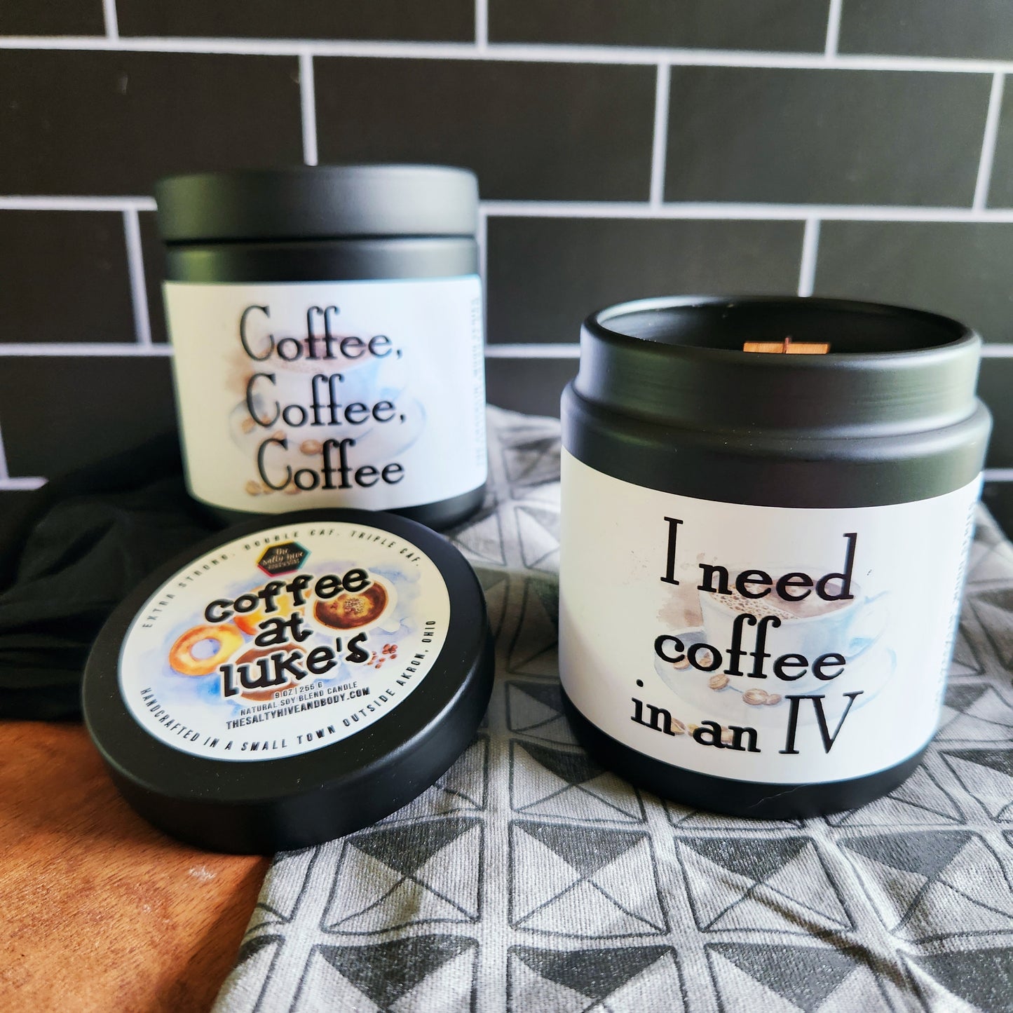 coffee at lukes wood wick candle - the salty hive - gilmore girls gift - lukes diner candle