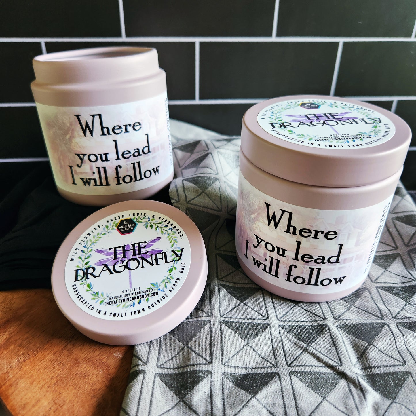 the dragonfly inn candle - the salty hive - gilmore girls - where you lead i will follow