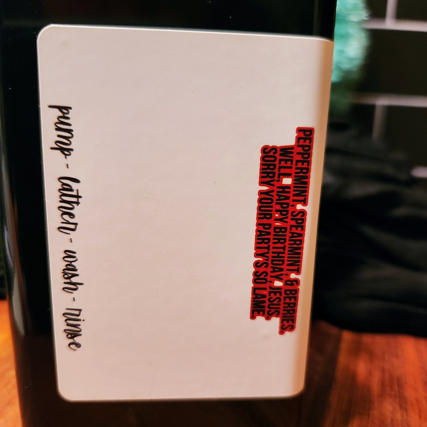 i only care about you an oven mitt's worth foaming hand soap