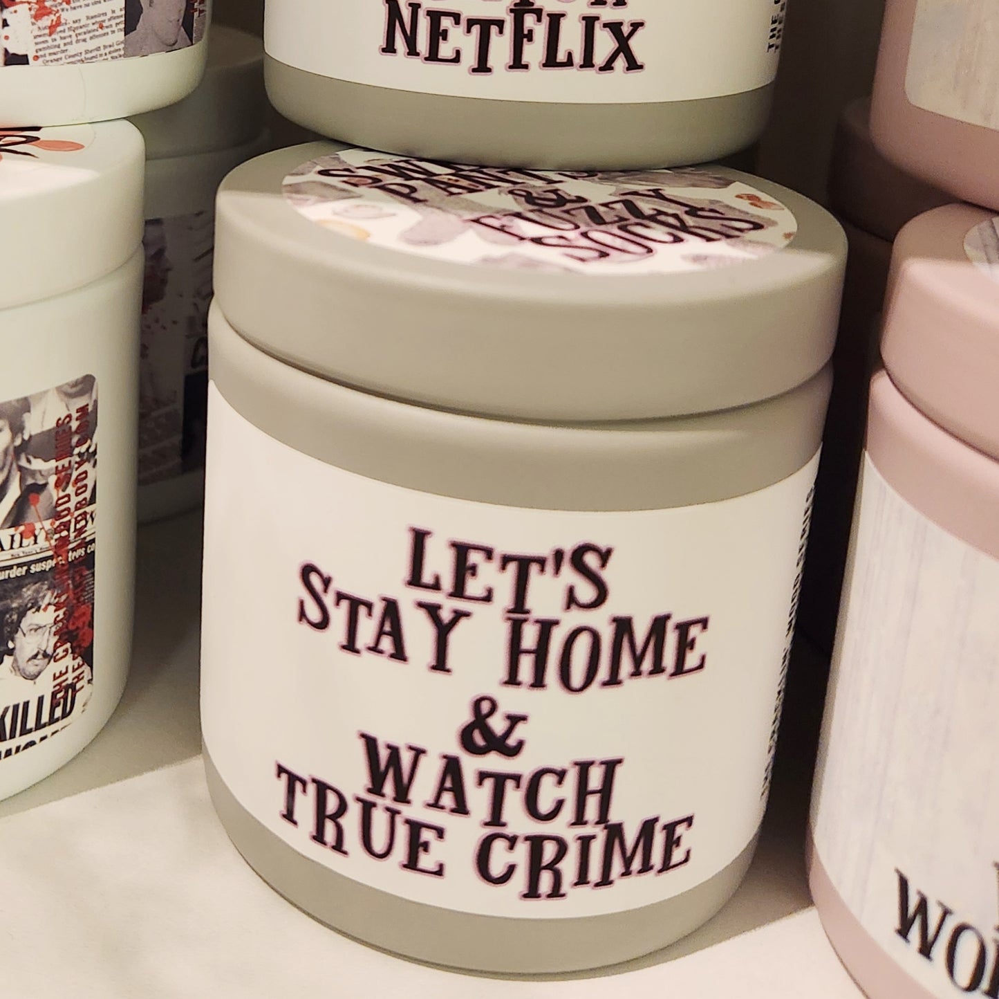 sweat pants & fuzzy socks wood wick lux candle