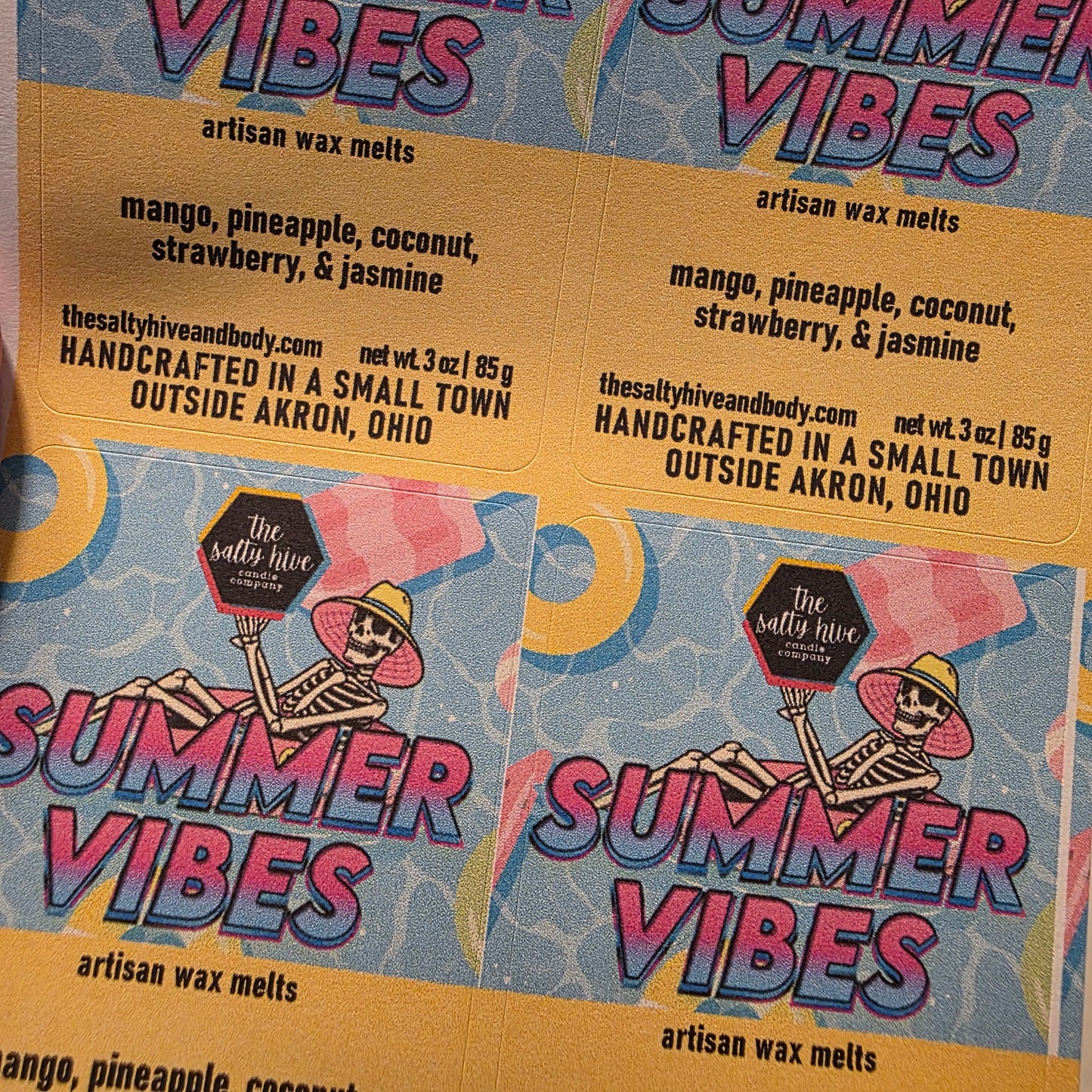 summer vibes wax melts
