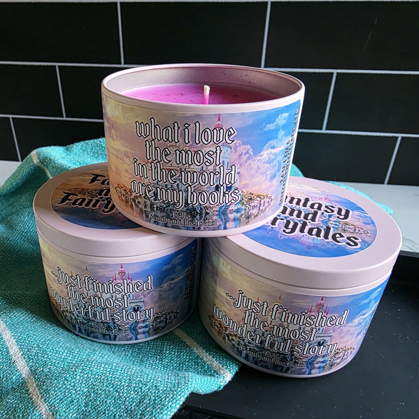 fantasy and fairytales candle