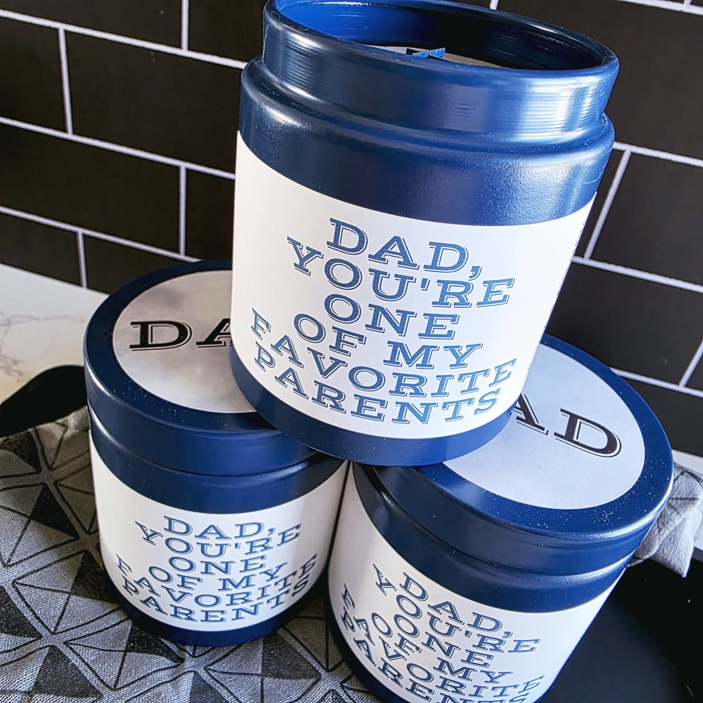 dad, you're one of my favorite parents wood wick candle - father's day/dad's birthday