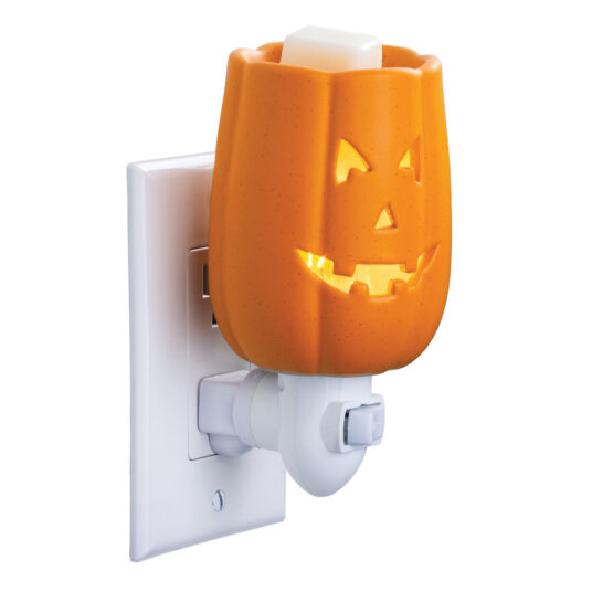 little jack o lantern plug-in wall wax warmer starter set - includes 5 melt samples