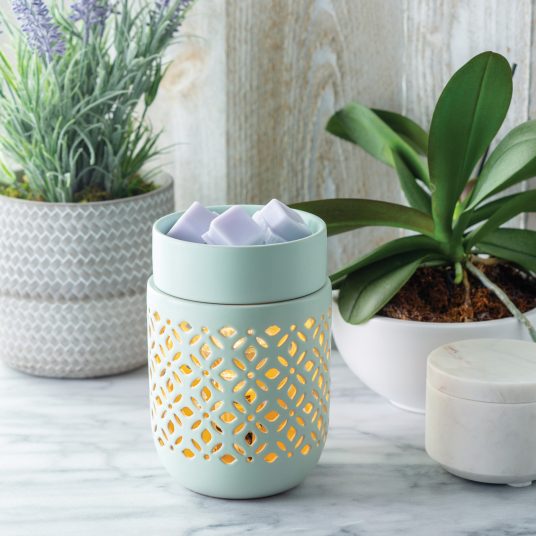 mint pattern wax warmer starter set - the salty hive
