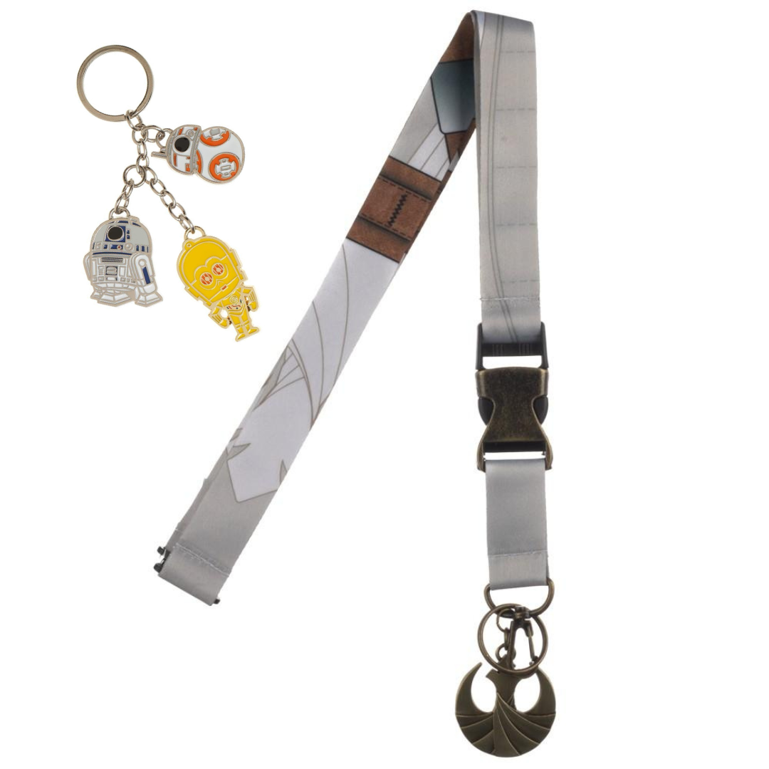 star wars charm keychain & lanyard set - the salty hive