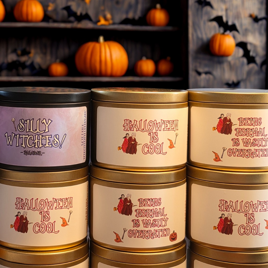 being normal is vastly overrated candle - halloweentown
