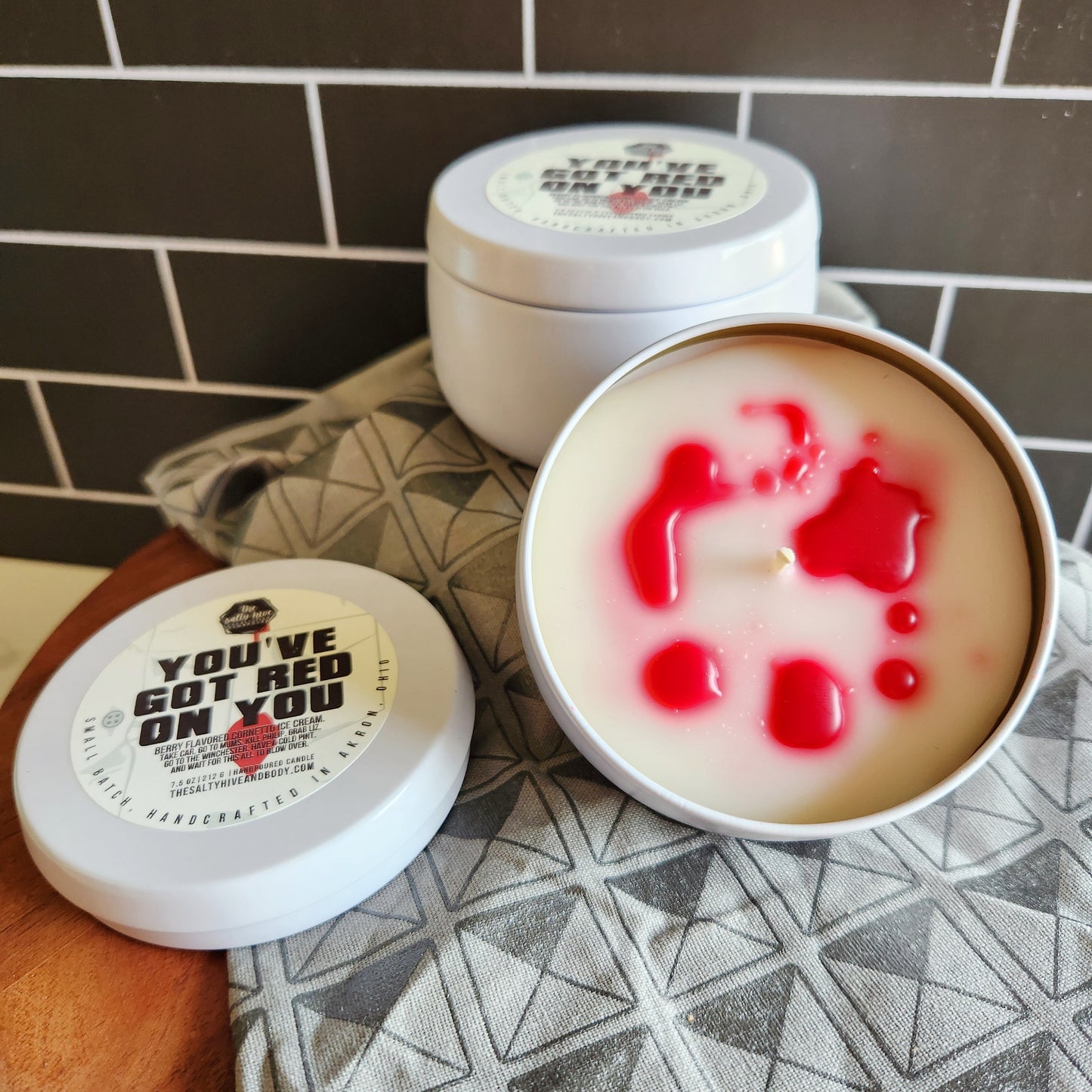 you've got red on you candle