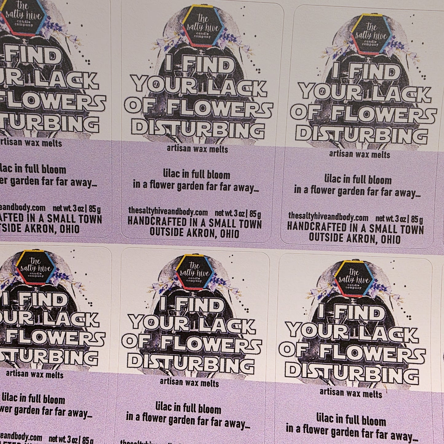 i find your lack of flowers disturbing wax melts