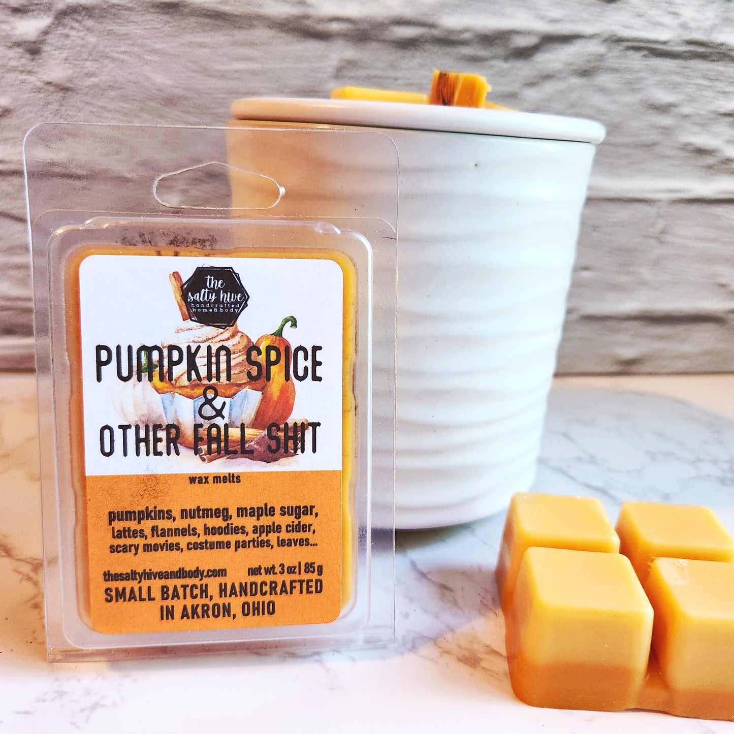 pumpkin spice & other fall shit wax melts - the salty hive