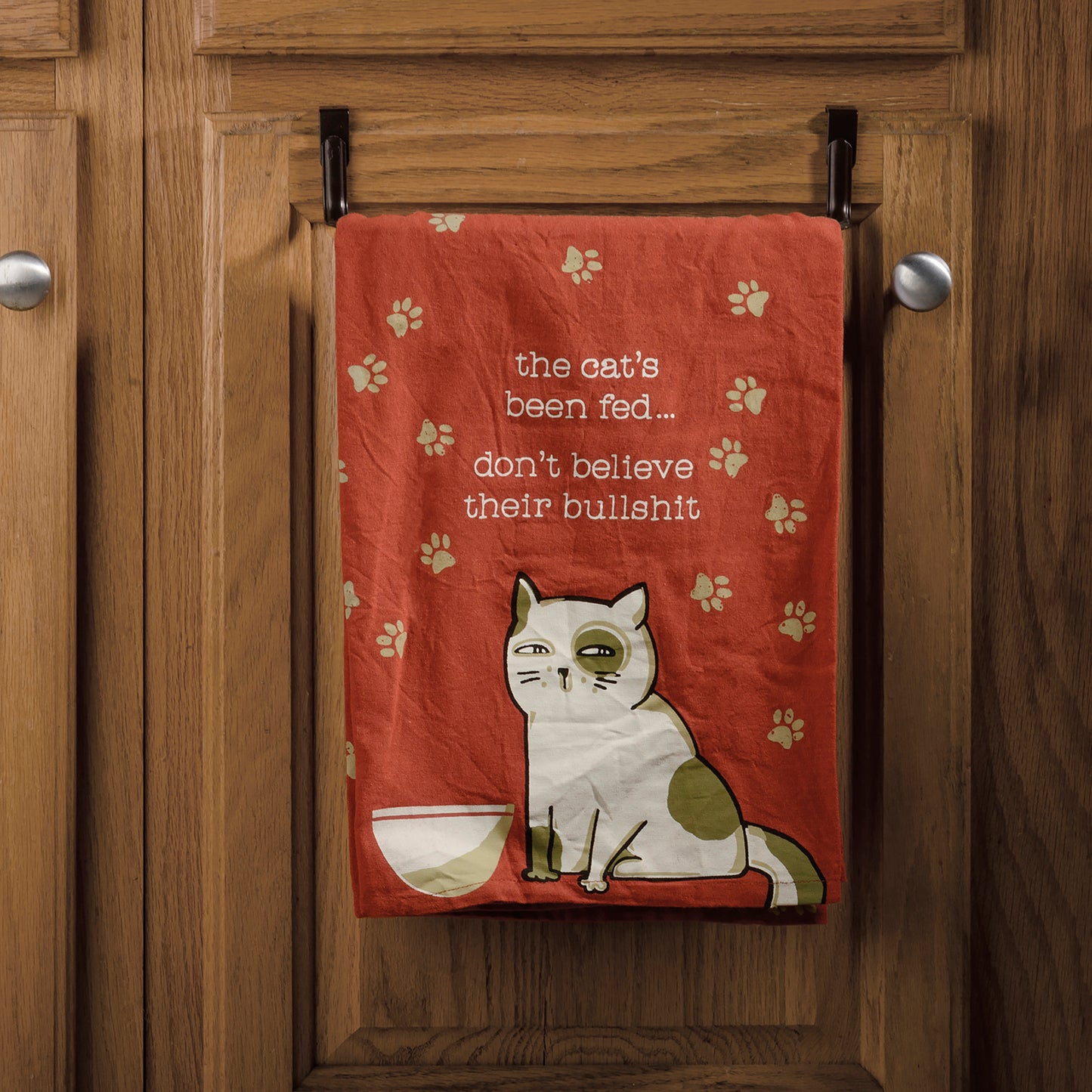 cat's already been fed hand towel - the salty hive