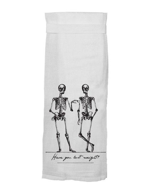 lost weight skeleton hand towel - the salty hive
