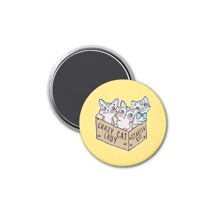 crazy cat lady magnet - the salty hive