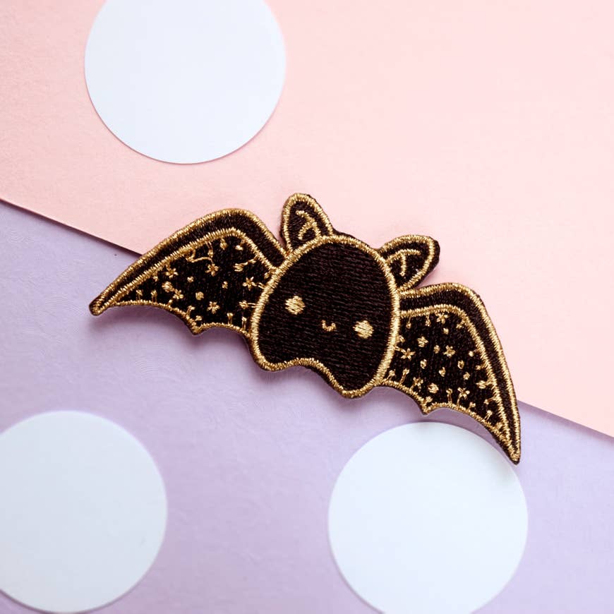golden bat iron-on patch - the salty hive