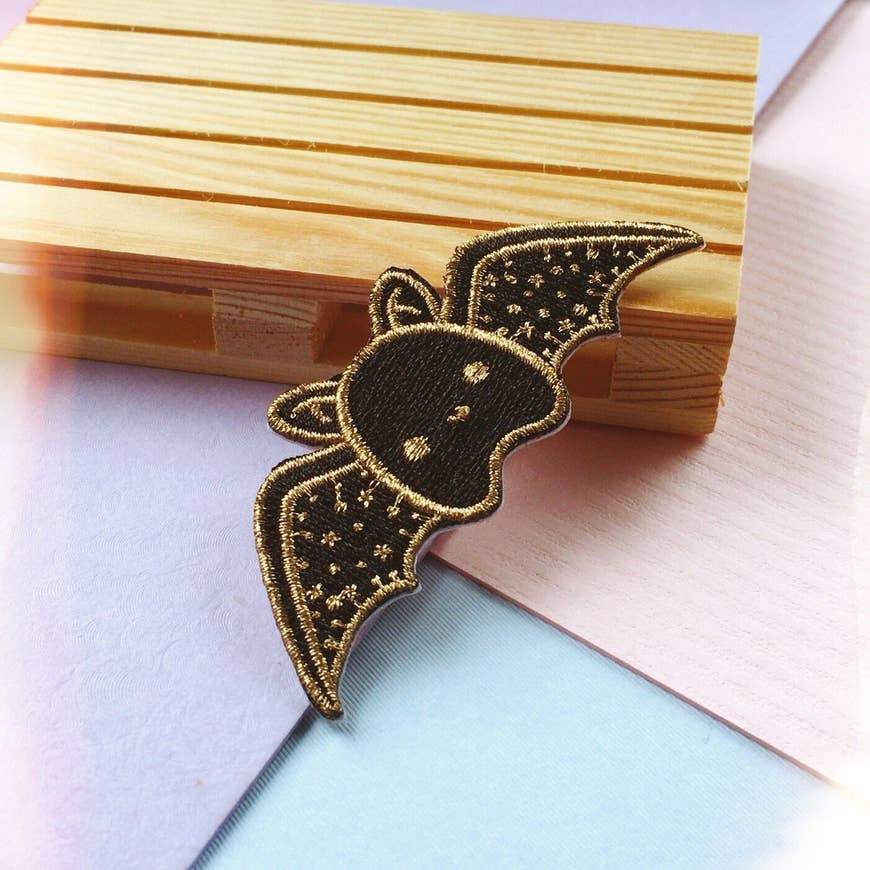 golden bat iron-on patch - the salty hive