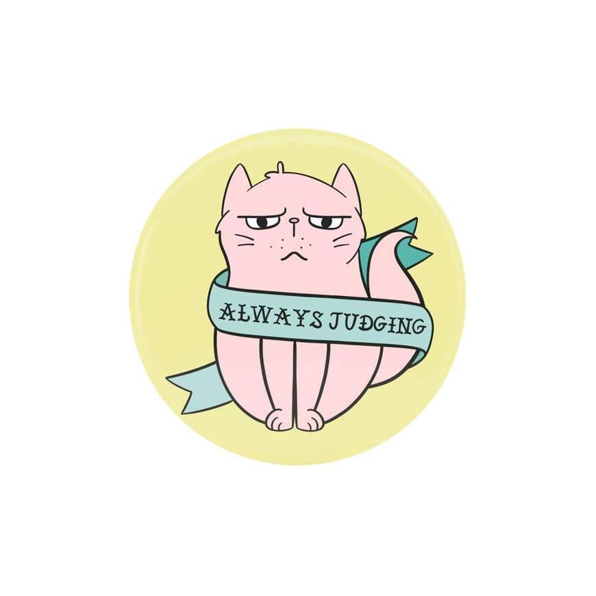 always judging cat magnet - the salty hive