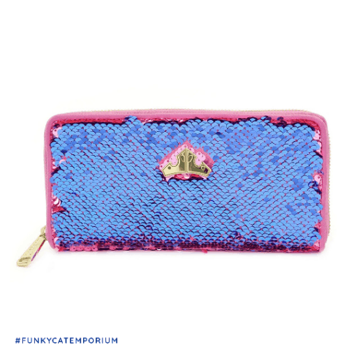 loungefly x disney sleeping beauty sequined zip-around wallet - the salty hive
