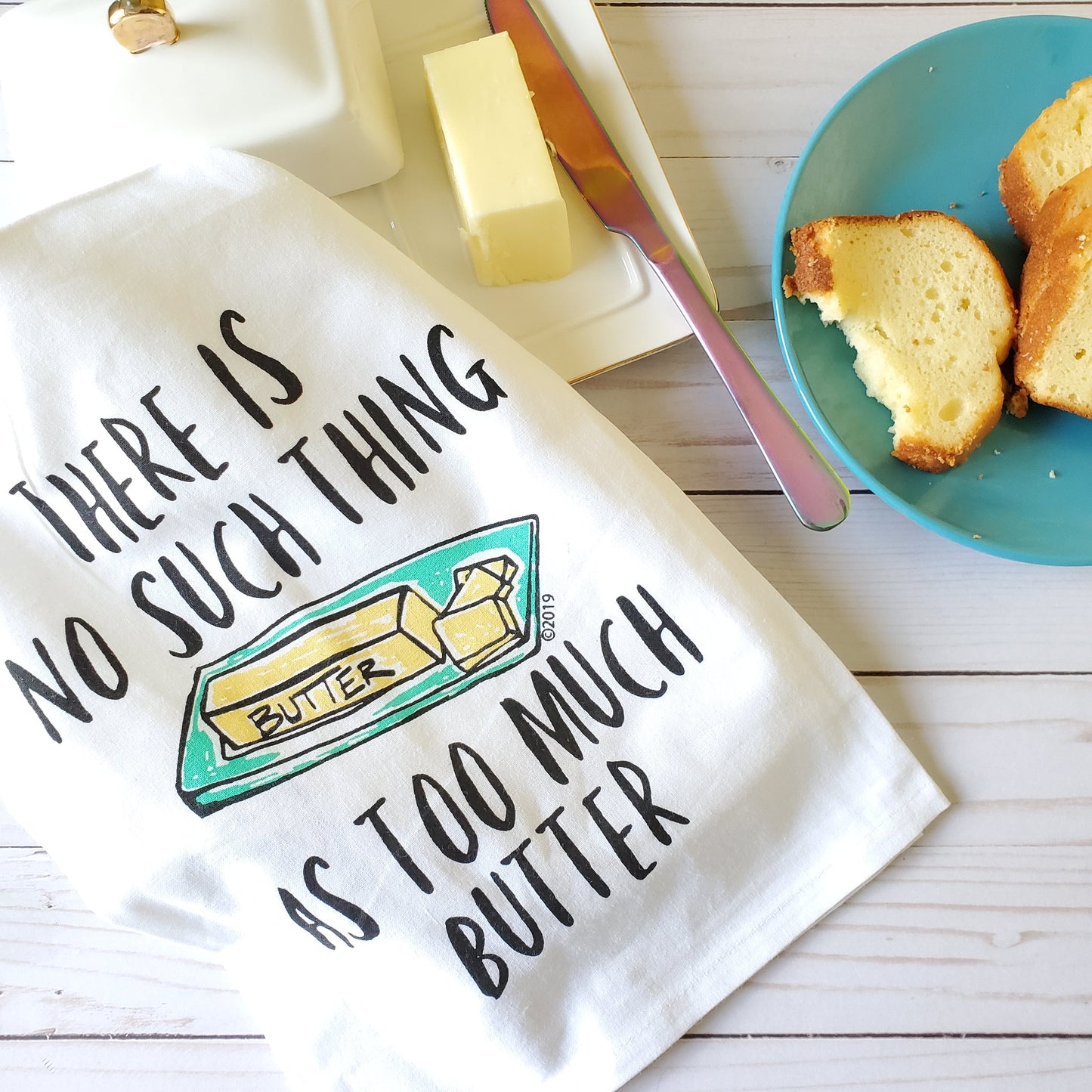 no such thing as too much butter tea towel - the salty hive