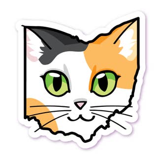 ohio cat sticker - many choices! - the salty hive
