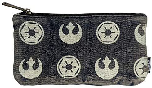 loungefly star wars rebel imperial denim pouch - the salty hive