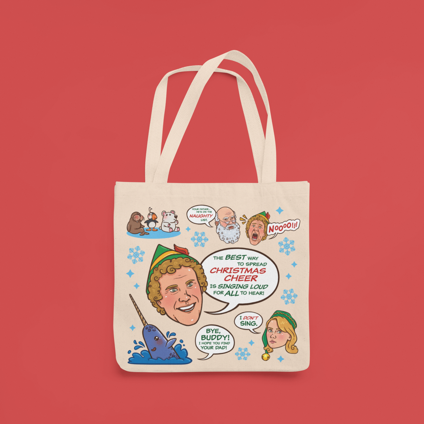 elf movie inspired tote - the salty hive