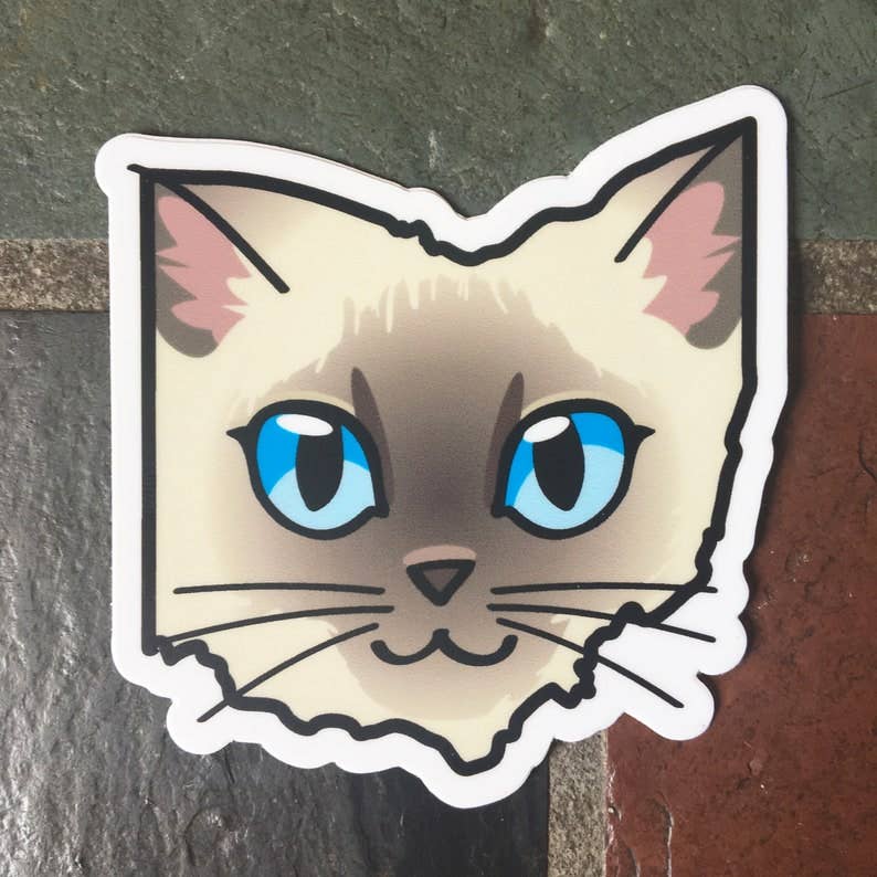 ohio cat sticker - many choices!