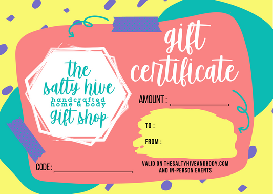 the salty hive gift card - the salty hive