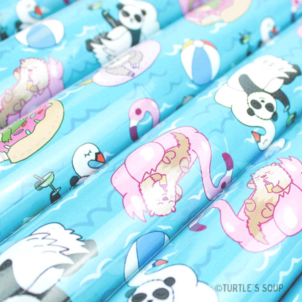 animal pool party gift wrap - the salty hive