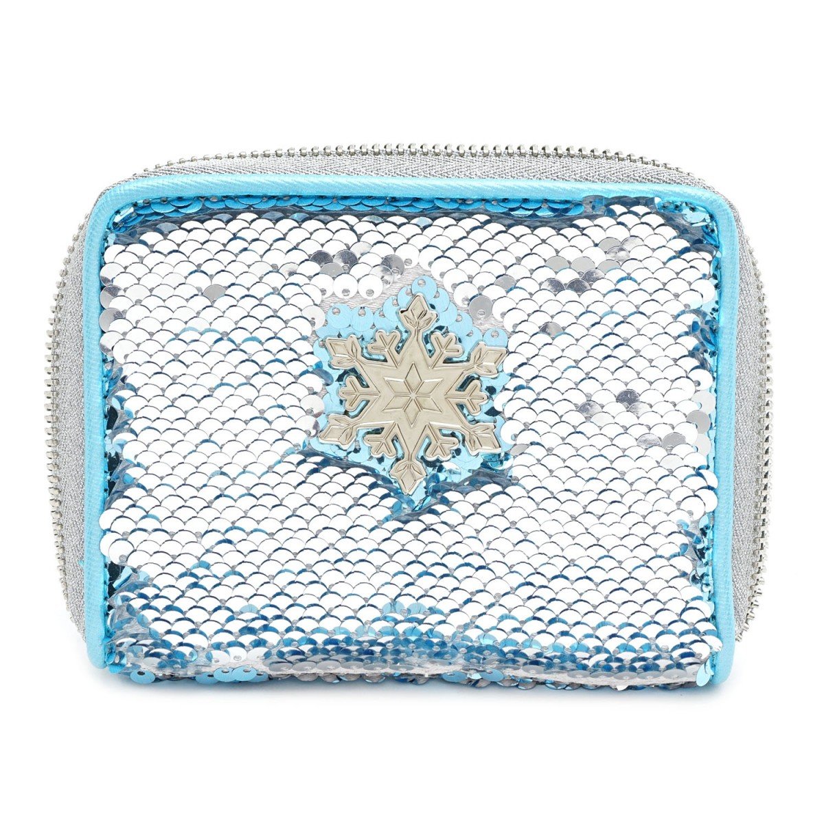 loungefly x disney frozen elsa reversible sequin wallet - the salty hive