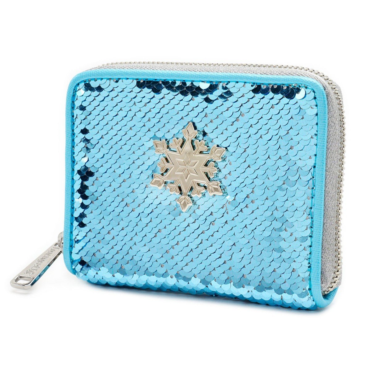 loungefly x disney frozen elsa reversible sequin wallet - the salty hive