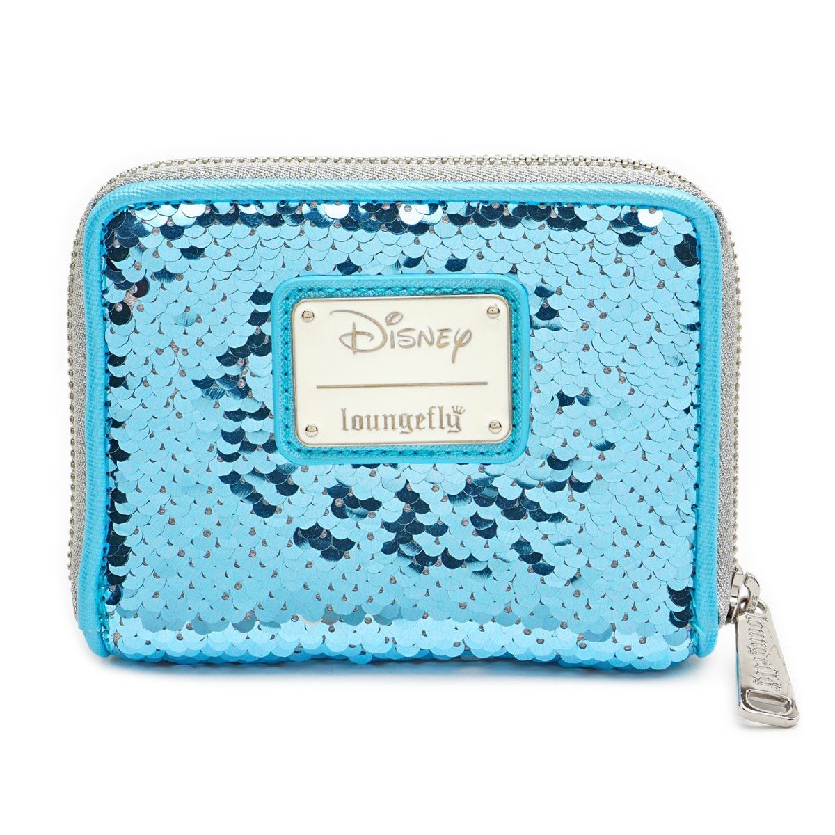 loungefly x disney frozen elsa reversible sequin wallet - the salty hive