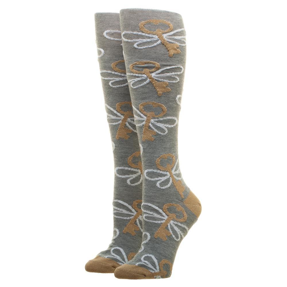 harry potter lurex flying keys knee high socks - the salty hive