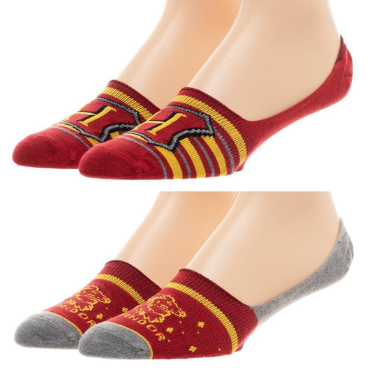 hogwarts & gryffindor 2 pack no show socks - the salty hive