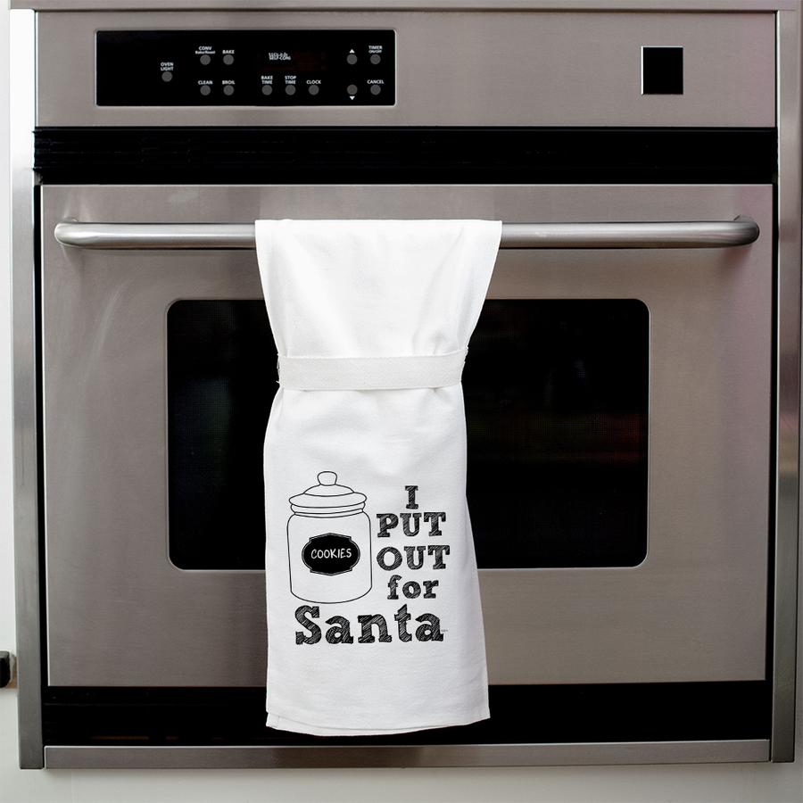 put out for santa tea towel - the salty hive