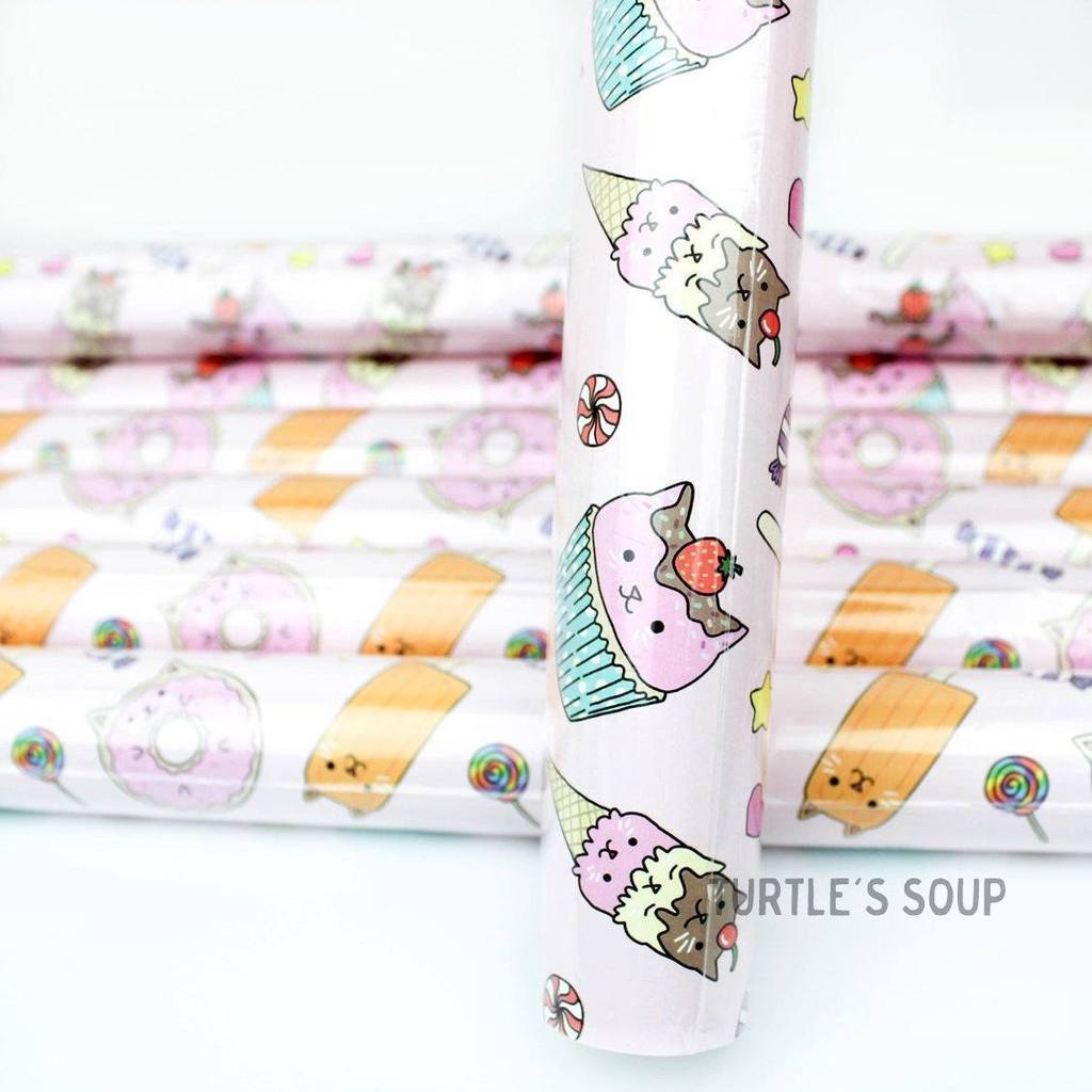 sweet treats cat gift wrap - the salty hive