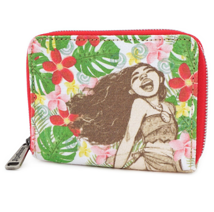 loungefly disney moana burlap wallet - the salty hive