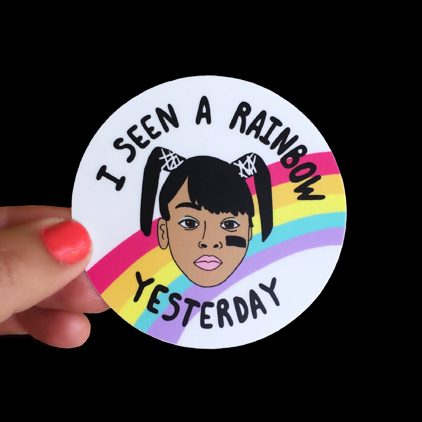 seen a rainbow vinyl sticker - the salty hive