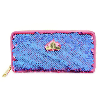 loungefly x disney sleeping beauty sequined zip-around wallet - the salty hive