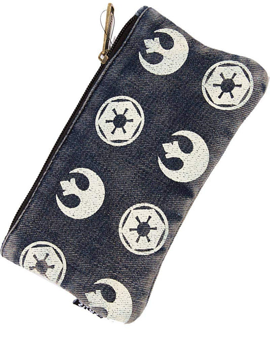 loungefly star wars rebel imperial denim pouch - the salty hive