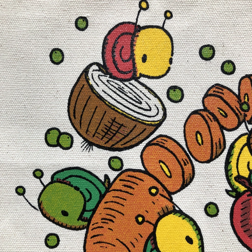 fruits and veggies tote bag - the salty hive