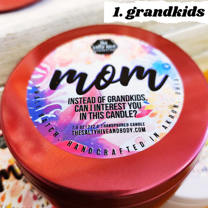 mom moments candle  - funny mother's day candles - the salty hive