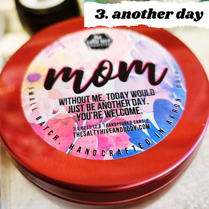 mom moments candle  - funny mother's day candles - the salty hive